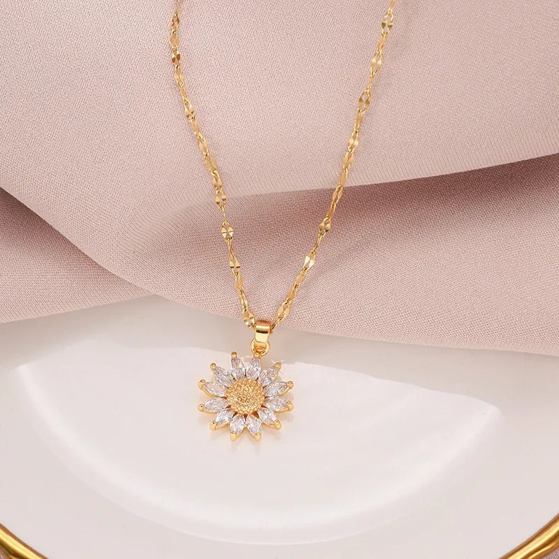 Golden Sunflower Necklace