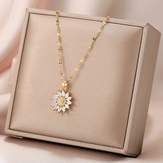 Golden Sunflower Necklace