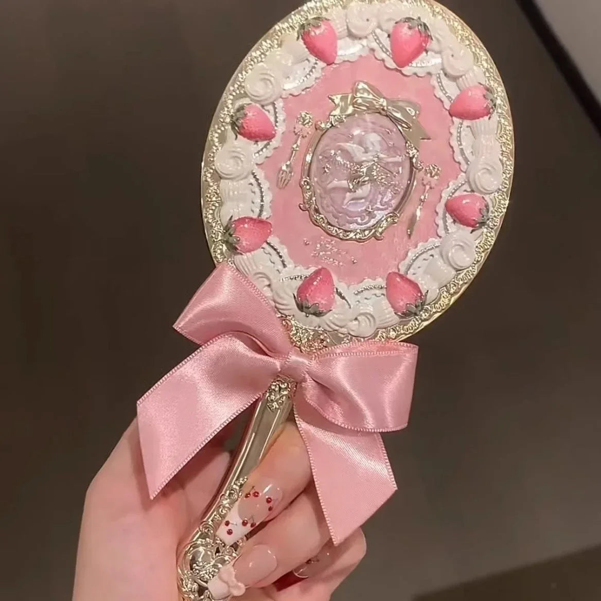 Strawberry Cupid Makeup Mirror